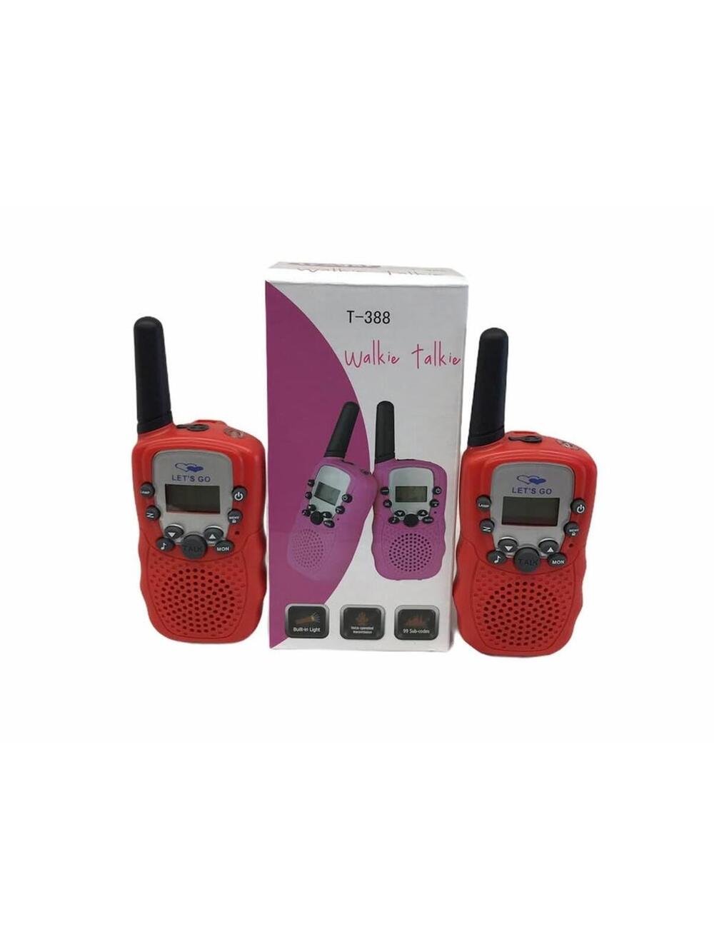 T-388 Walkie Talkie Set - 2 Pack Long Range Kids UHF 446MHz 8 Channel